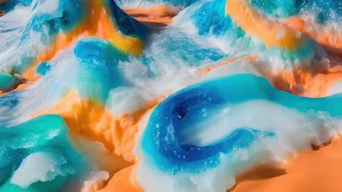 Frozen waves wallpaper Stock Illustration