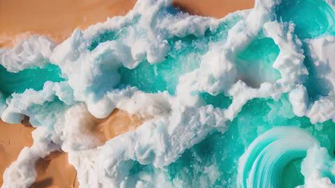 Frozen waves wallpaper Stock Illustration