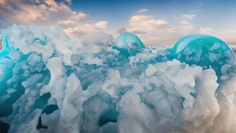 Frozen waves wallpaper Stock Illustration