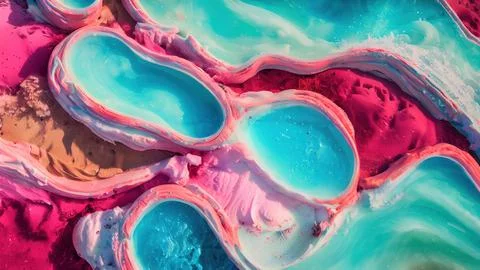 Frozen waves wallpaper Stock Illustration