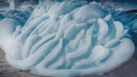 Frozen waves wallpaper Stock Illustration