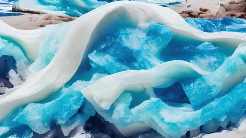 Frozen waves wallpaper Stock Illustration