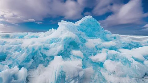 Frozen waves wallpaper Stock Illustration