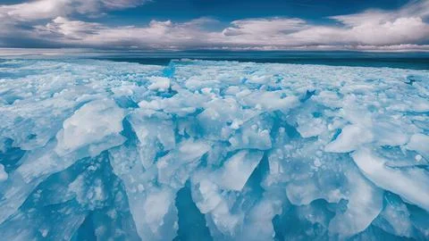 Frozen waves wallpaper Stock Illustration