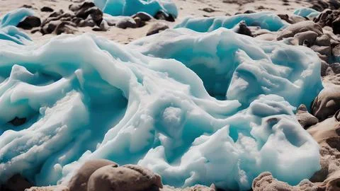 Frozen waves wallpaper Stock Illustration