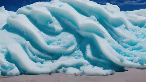 Frozen waves wallpaper Stock Illustration