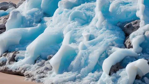 Frozen waves wallpaper Stock Illustration