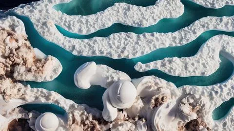 Frozen waves wallpaper Stock Illustration