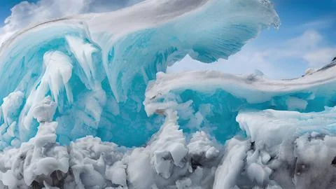 Frozen waves wallpaper Stock Illustration