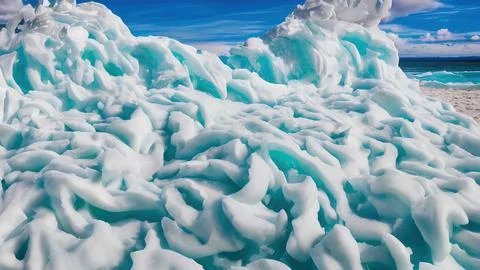 Frozen waves wallpaper Stock Illustration