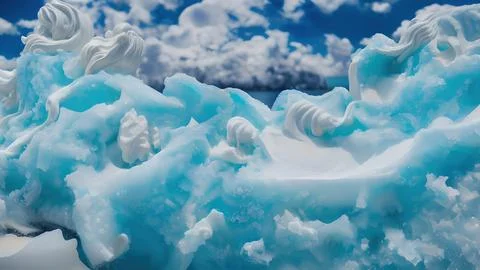 Frozen waves wallpaper Stock Illustration