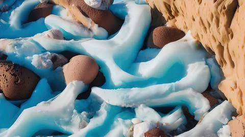 Frozen waves wallpaper 스톡 일러스트