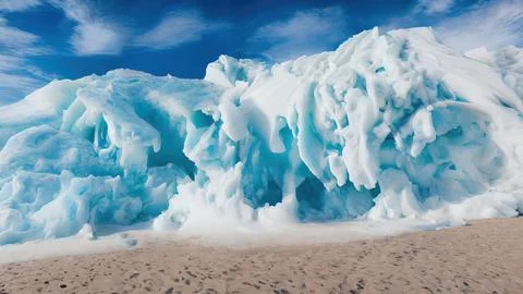 Frozen waves wallpaper Stock Illustration