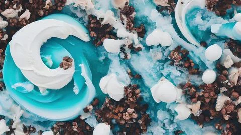 Frozen waves wallpaper Stock Illustration