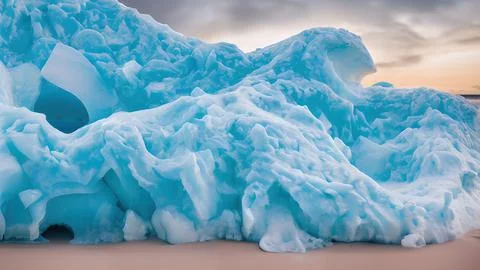 Frozen waves wallpaper Stock Illustration