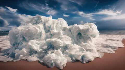 Frozen waves wallpaper Stock Illustration