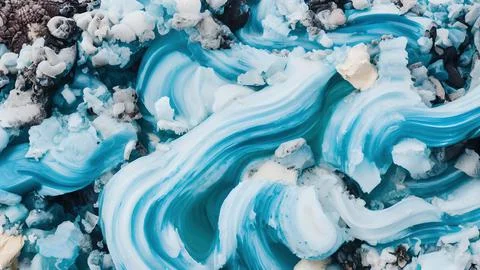 Frozen waves wallpaper Stock Illustration