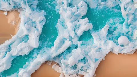 Frozen waves wallpaper Stock Illustration