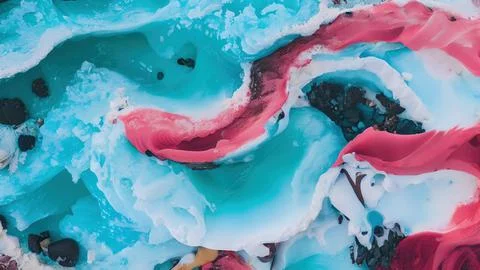 Frozen waves wallpaper 스톡 일러스트