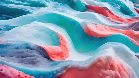 Frozen waves wallpaper Stock Illustration