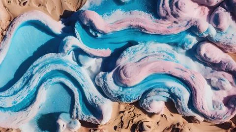 Frozen waves wallpaper Stock Illustration