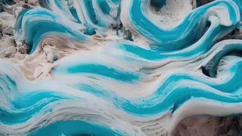 Frozen waves wallpaper Stock Illustration