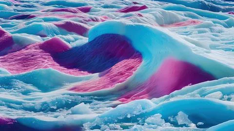 Frozen waves wallpaper Stock Illustration