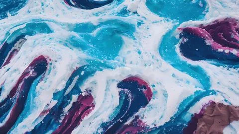 Frozen waves wallpaper Stock Illustration