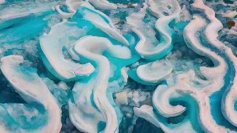 Frozen waves wallpaper Stock Illustration