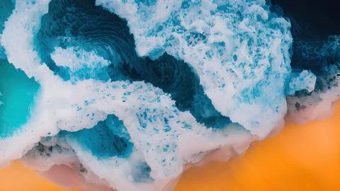 Frozen waves wallpaper Stock Illustration