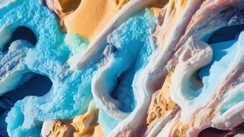 Frozen waves wallpaper Stock Illustration