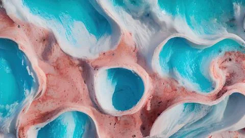 Frozen waves wallpaper Stock Illustration