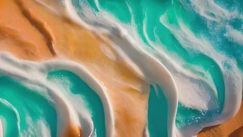 Frozen waves wallpaper Stock Illustration