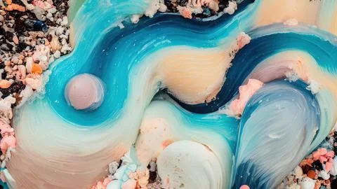 Frozen waves wallpaper Stock Illustration