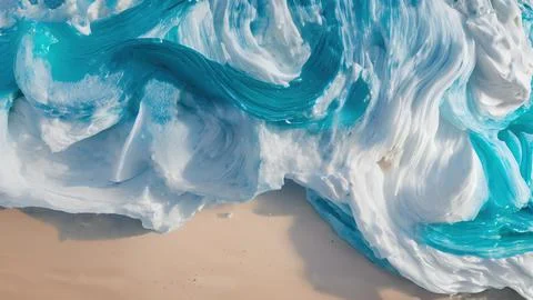 Frozen waves wallpaper Stock Illustration