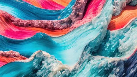 Frozen waves wallpaper Stock Illustration