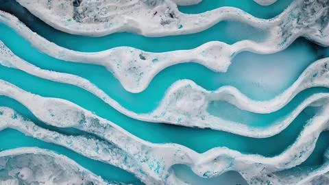 Frozen waves wallpaper Stock Illustration