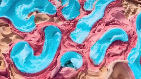 Frozen waves wallpaper Stock Illustration