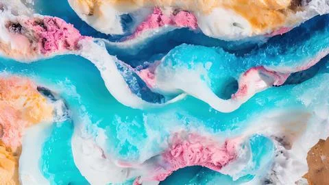 Frozen waves wallpaper Stock Illustration