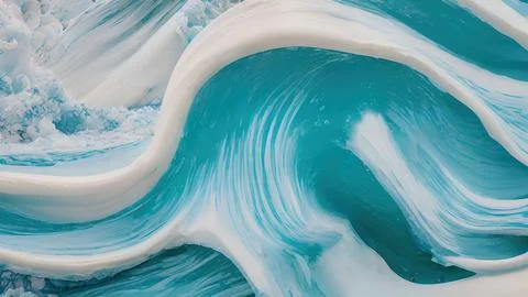 Frozen waves wallpaper Stock Illustration