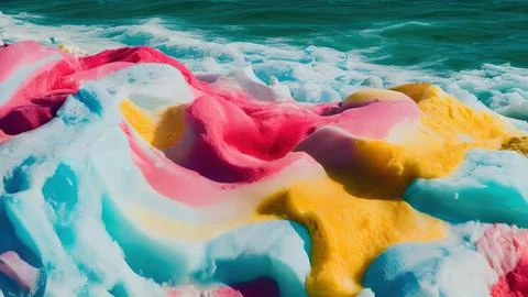 Frozen waves wallpaper Stock Illustration