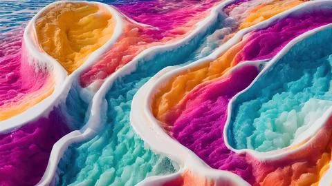 Frozen waves wallpaper Stock Illustration