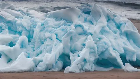 Frozen waves wallpaper Stock Illustration