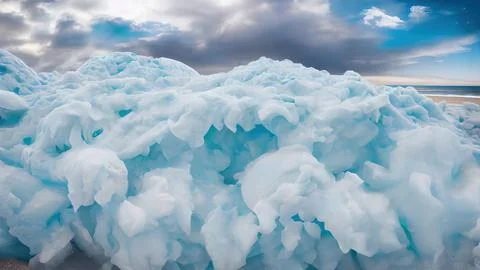 Frozen waves wallpaper Stock Illustration