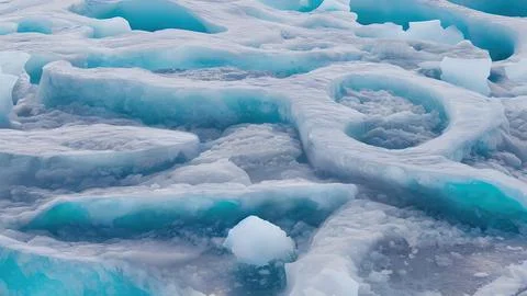 Frozen waves wallpaper Stock Illustration