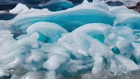 Frozen waves wallpaper Stock Illustration