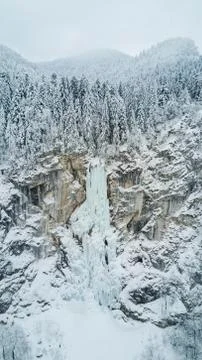 Frozen weaterfall Stock Photos