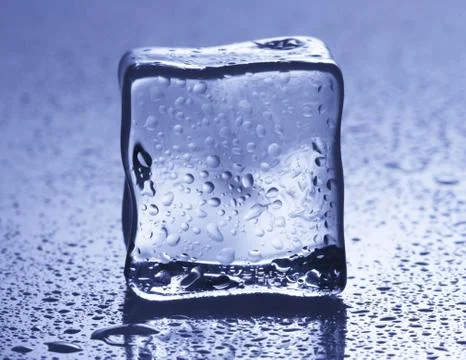 Frozen wet  ice cube Stock Photos