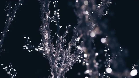 Frozen white mini white bokeh seamless motion loop Stock Footage 143218393