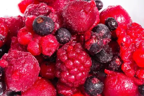 	frozen wild berries Stock Photos